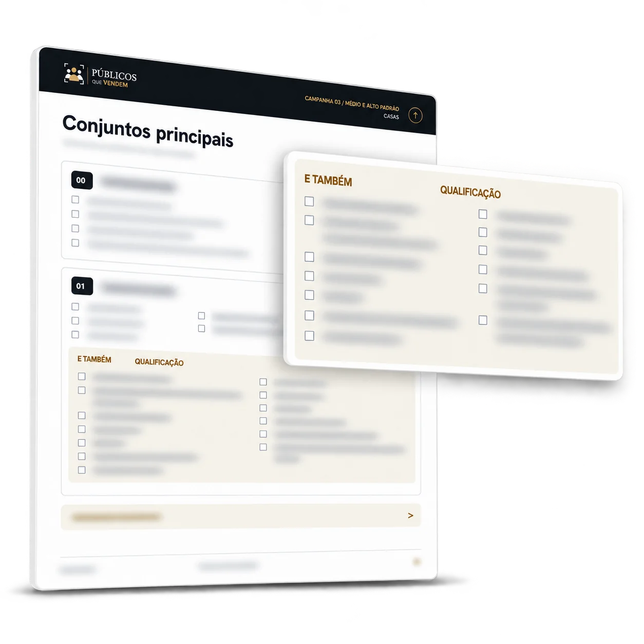 Prévia dos blocos de qualificação com as combinações protegidas.